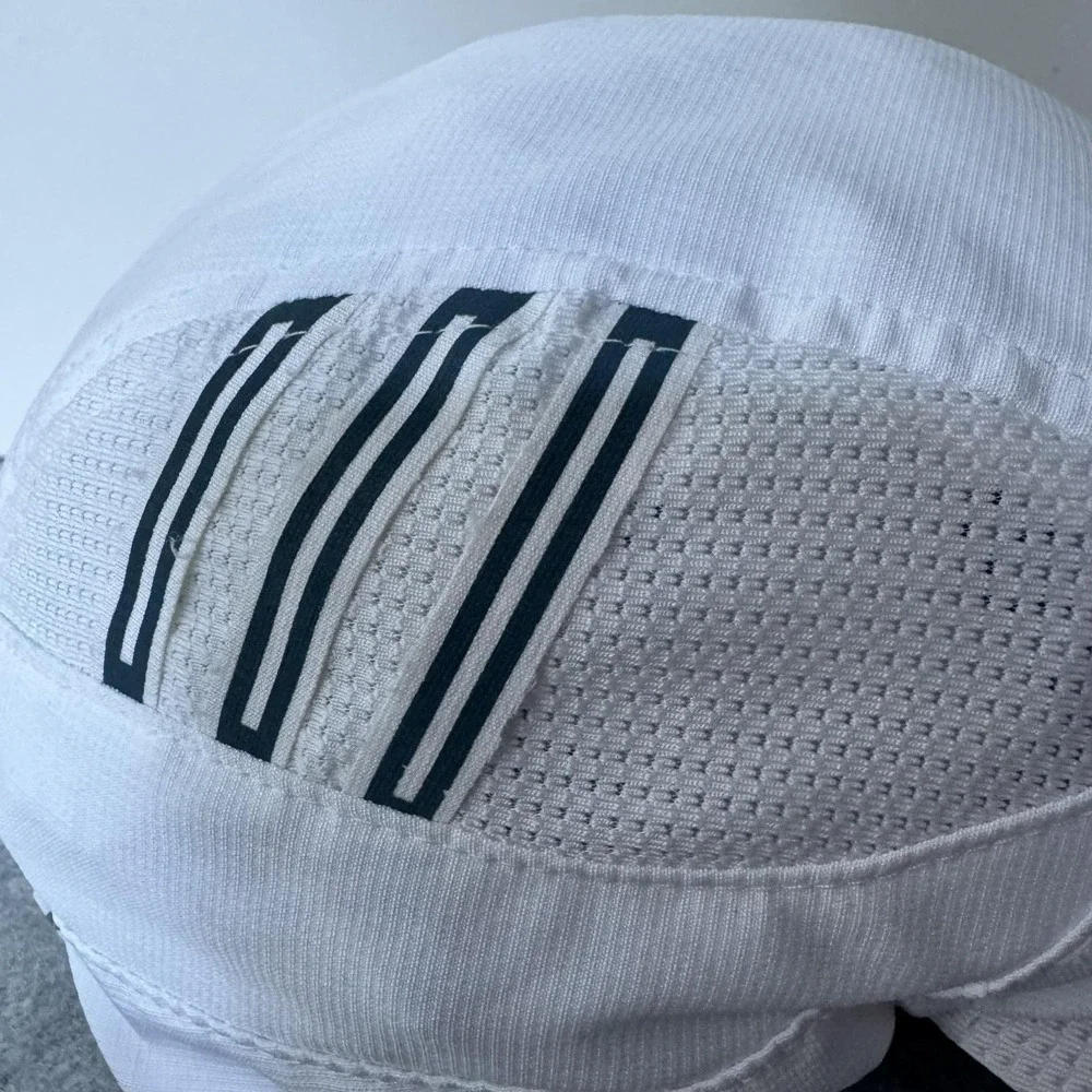Adidas Climacool Hat Cap Strap Back White Mesh 3 Stripe Logo One Size Womens